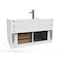 Castello Usa Nile 36" Wall Mounted Vanity With White Top Andand Chrome Handles CB-MC-36W-CHR-2053-WH - alternate 2